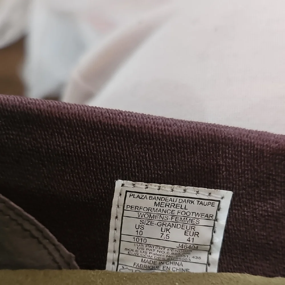 Merrell Brown and Cream Mary Jane Flats‎